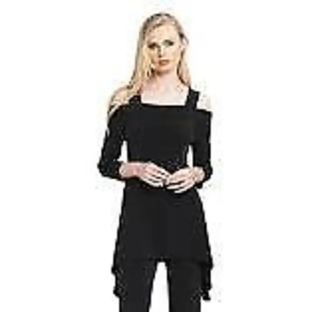 Clara Sunwoo Black Signature Cold Shoulder Tunic Size Medium